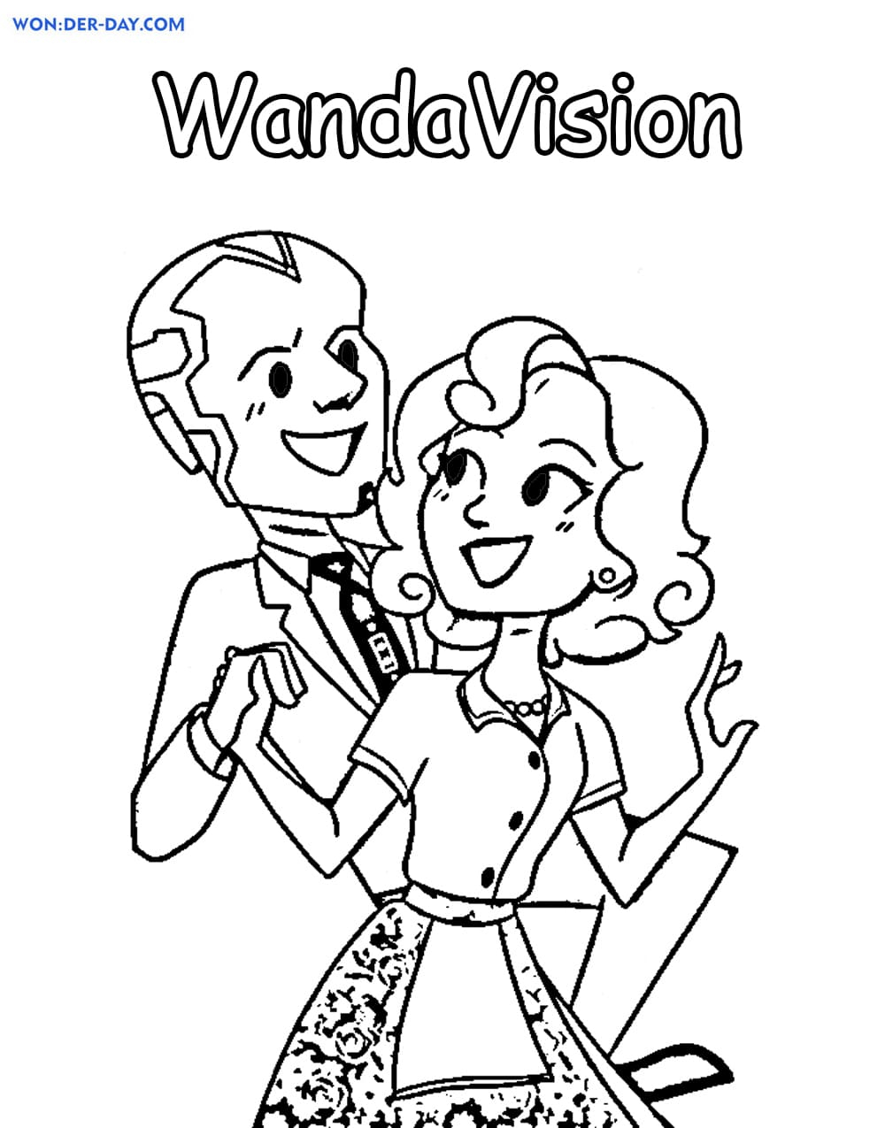 Coloriage Wandavision - 60 Coloriages À Imprimer Gratuitement concernant Coloriage 60 Ans