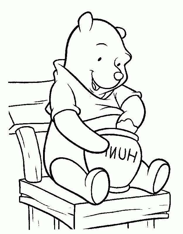 Coloriage Winnie L-Ourson 37 serapportantà Dessin Winnie L&amp;#039;Ourson