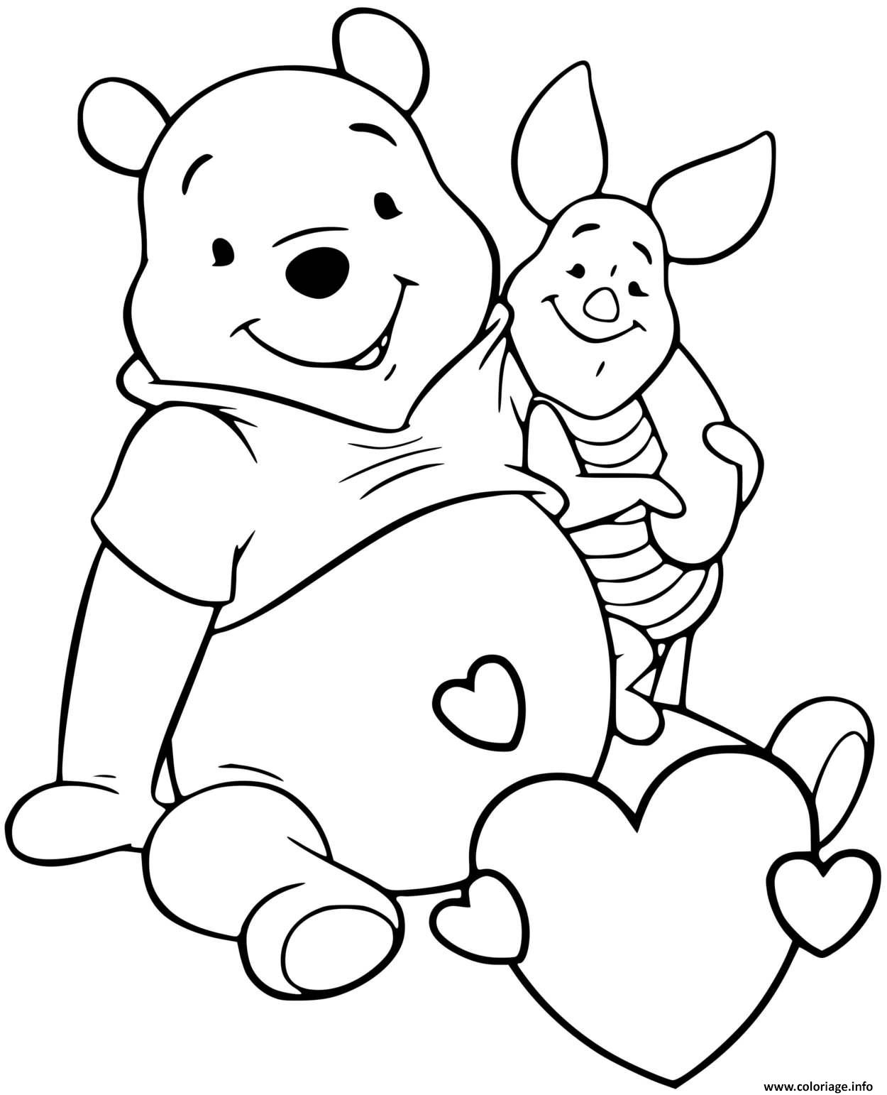 Coloriage Winnie Pooh Et Porcinet Les Meilleurs Amis encequiconcerne Dessin Winnie L&amp;#039;Ourson Bebe