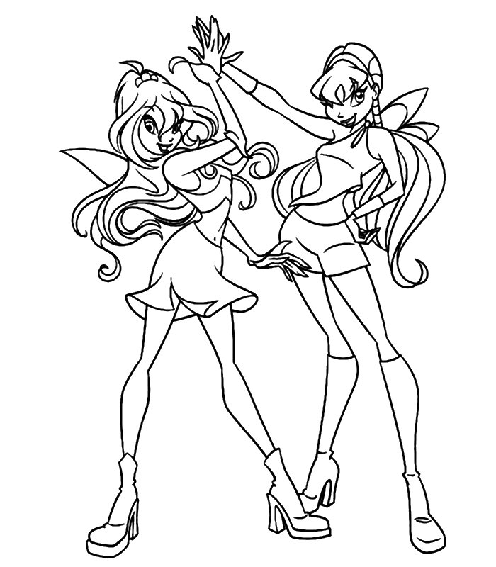 Coloriage Winx 6 dedans Coloriage Winx