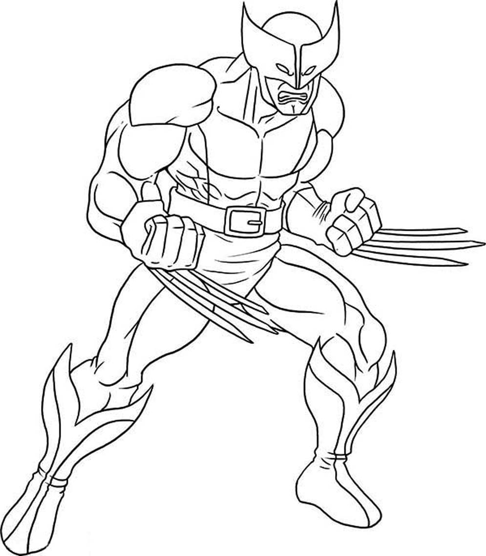 Coloriage Wolverine #74838 (Super-Héros) - Album De Coloriages à Coloriage Dessin Marvel