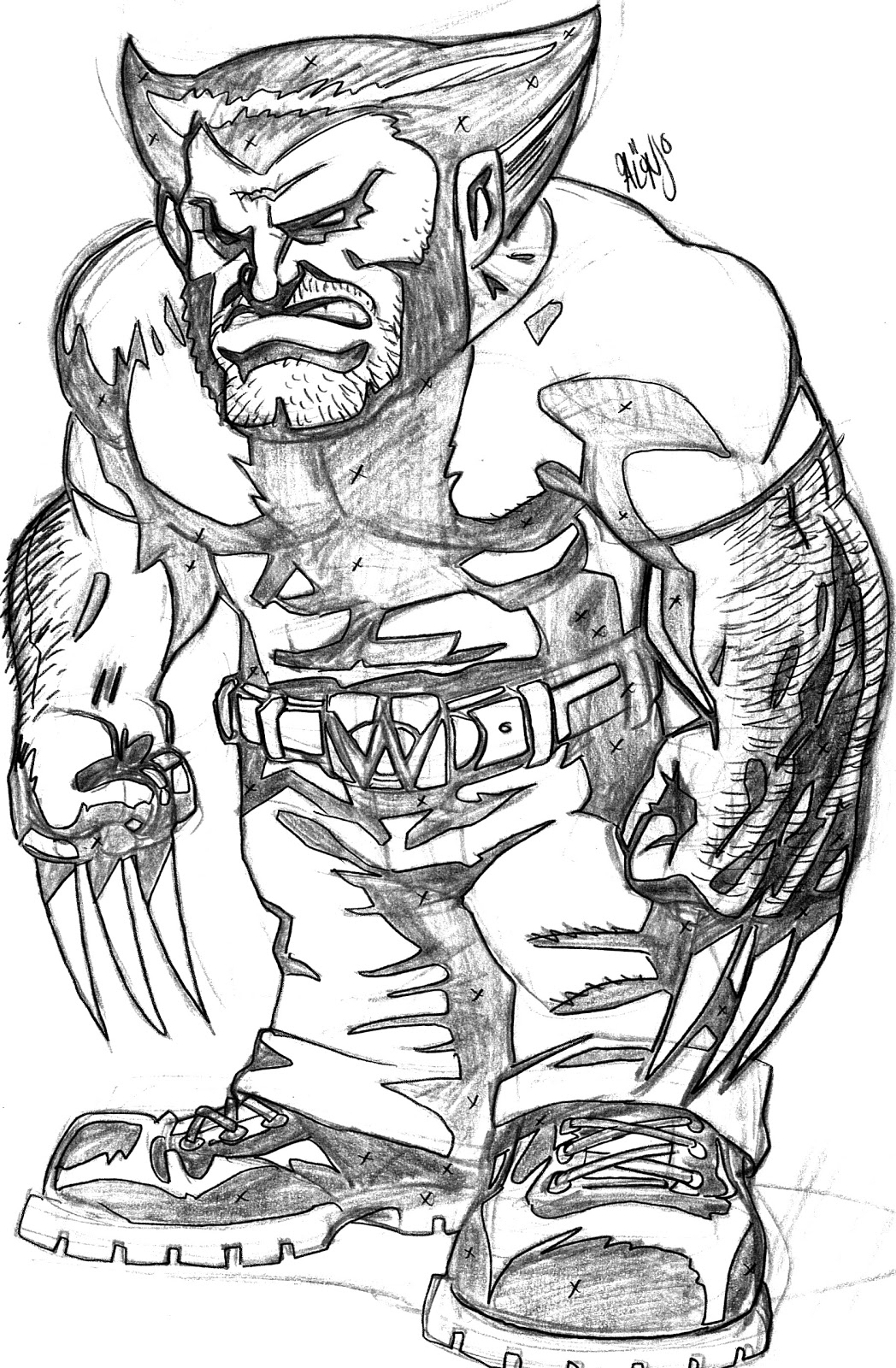 Coloriage Wolverine #75000 (Super-Héros) - Album De Coloriages à Dessin Wolverine,