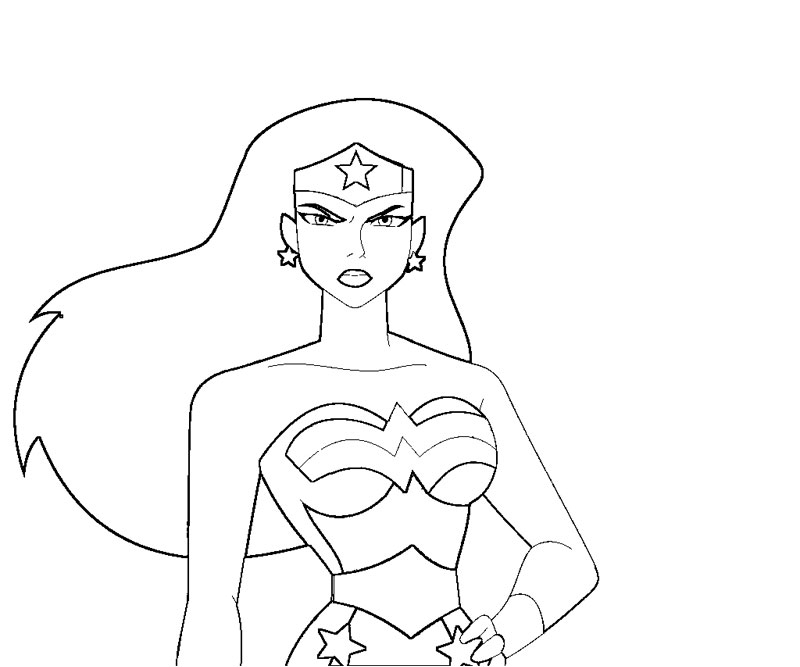 Coloriage Wonder Woman #74555 (Super-Héros) - Album De dedans Wonder Woman Dessin A Colorier