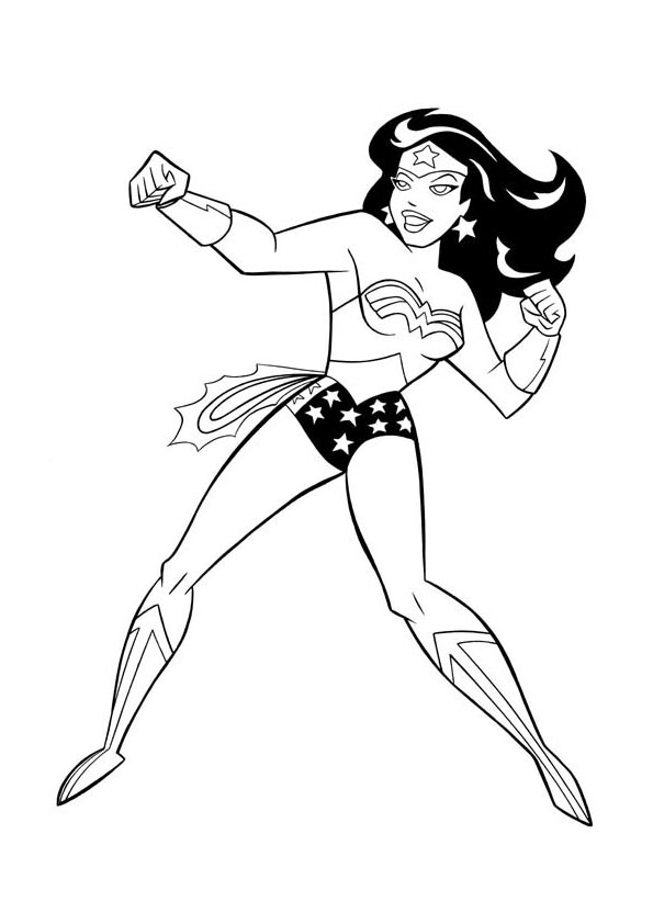 Coloriage Wonder Woman #74558 (Super-Héros) - Album De destiné Dessin Coloriage Wonder Woman