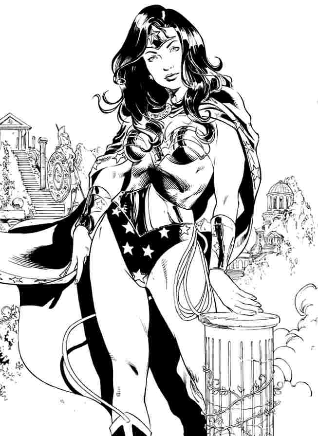 Coloriage Wonder Woman #74646 (Super-Héros) - Album De tout Coloriage Dessin Wonder Woman