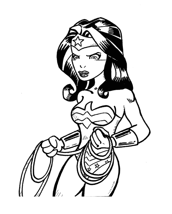 Coloriage Wonder Woman #74677 (Super-Héros) - Album De pour Dessin Wonder Woman Kawaii,