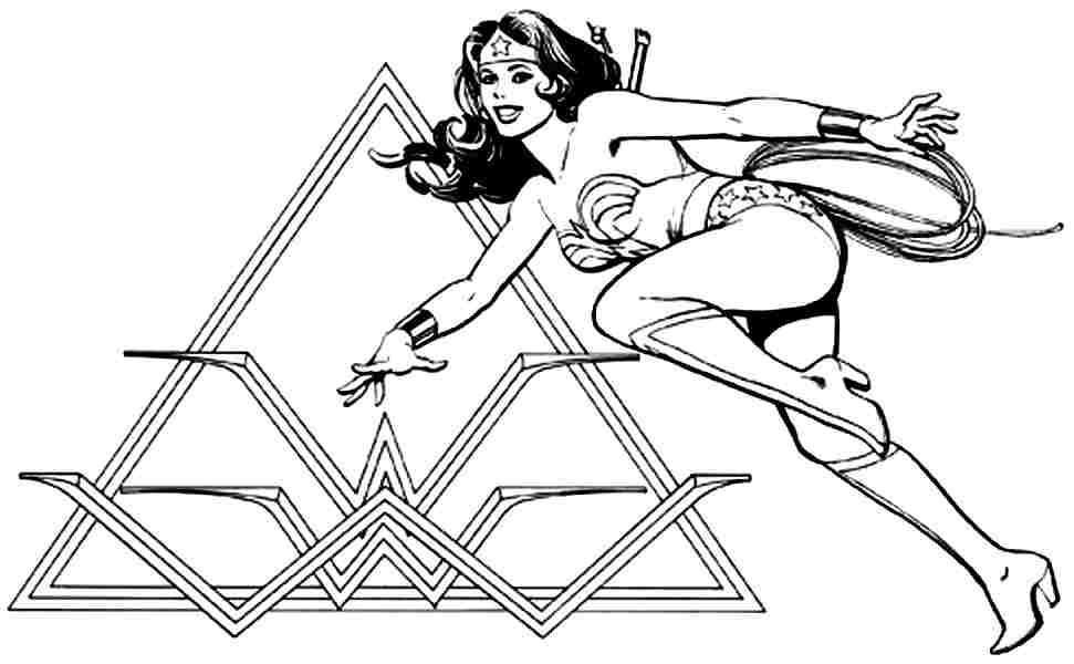 Coloriage Wonder Woman #74681 (Super-Héros) - Album De destiné Wonder Woman Dessin A Colorier