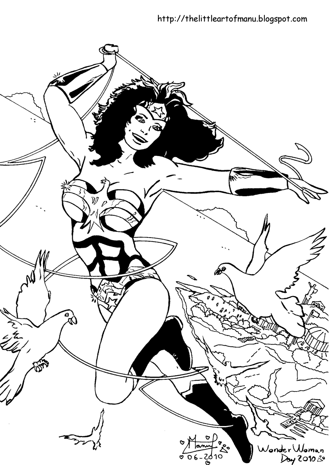 Coloriage Wonder Woman #74719 (Super-Héros) - Album De intérieur Dessin Wonder Woman