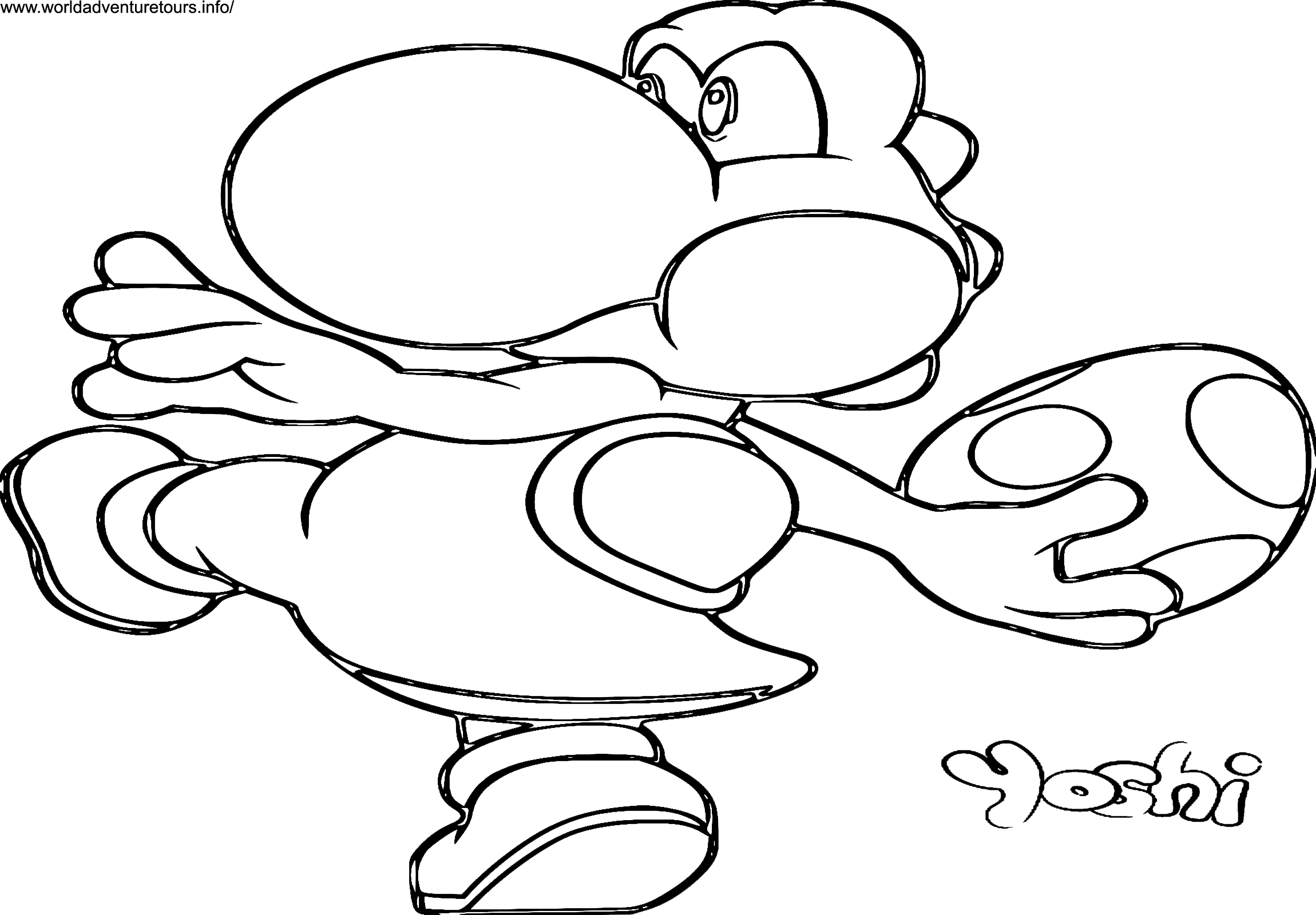 Coloriage Yoshi À Imprimer - Coloriages Gratuits pour Coloriage Yoshi