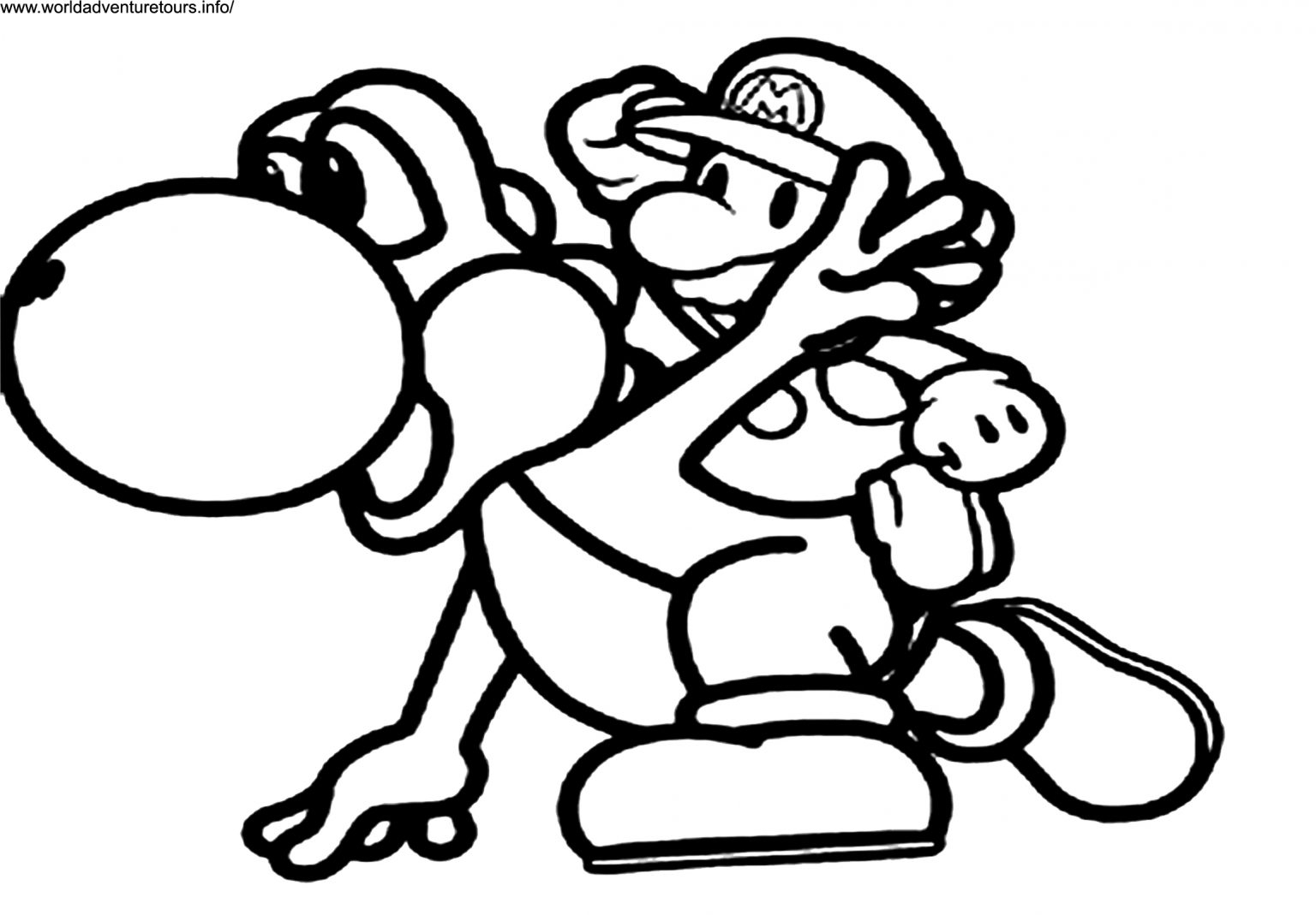 Coloriage Yoshi À Imprimer - Coloriages Gratuits tout Coloriage Yoshi