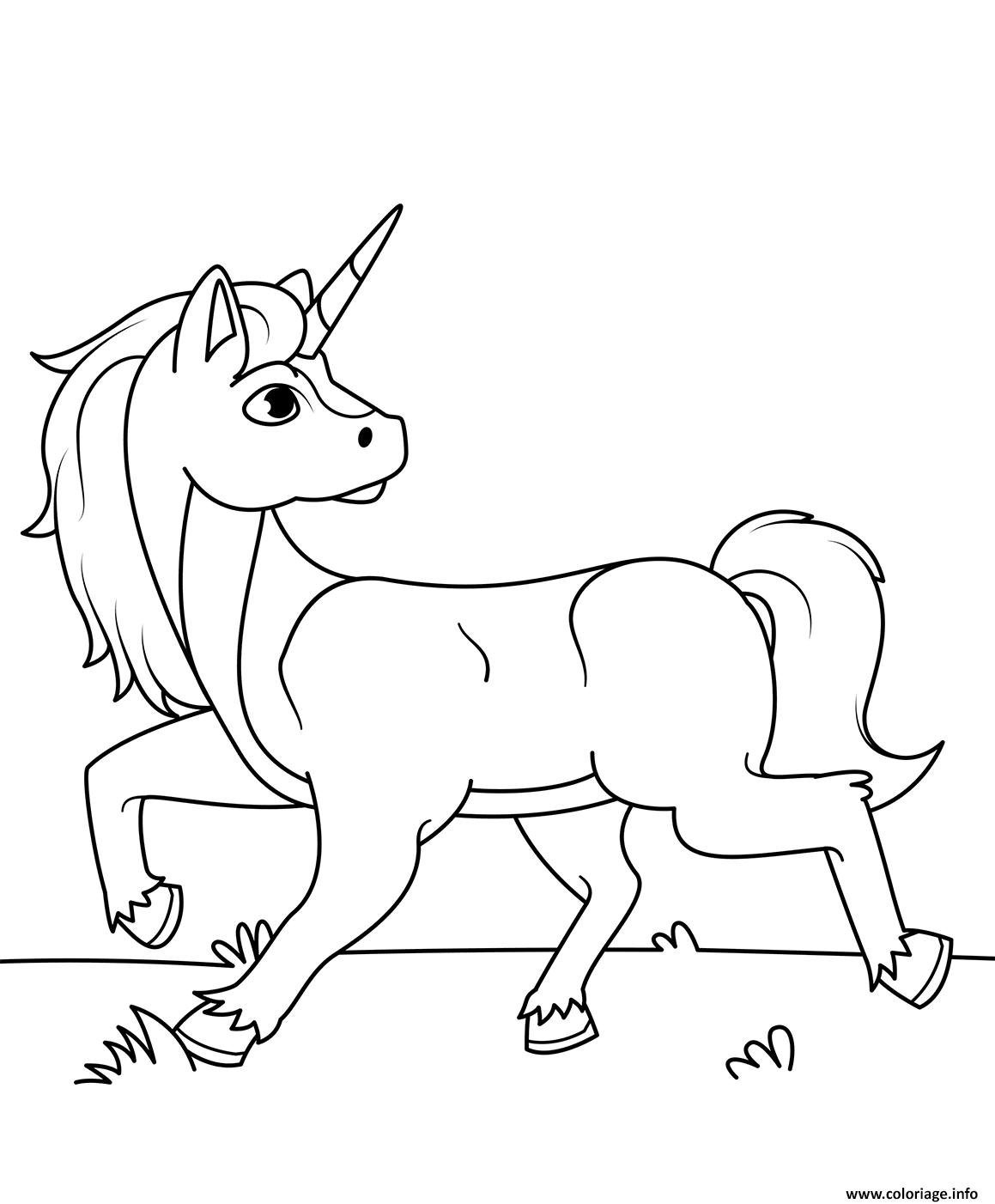 Coloriage Young Licorne Coloring Page Dessin Licorne À dedans Coloriage Licorne 0 Imprimer