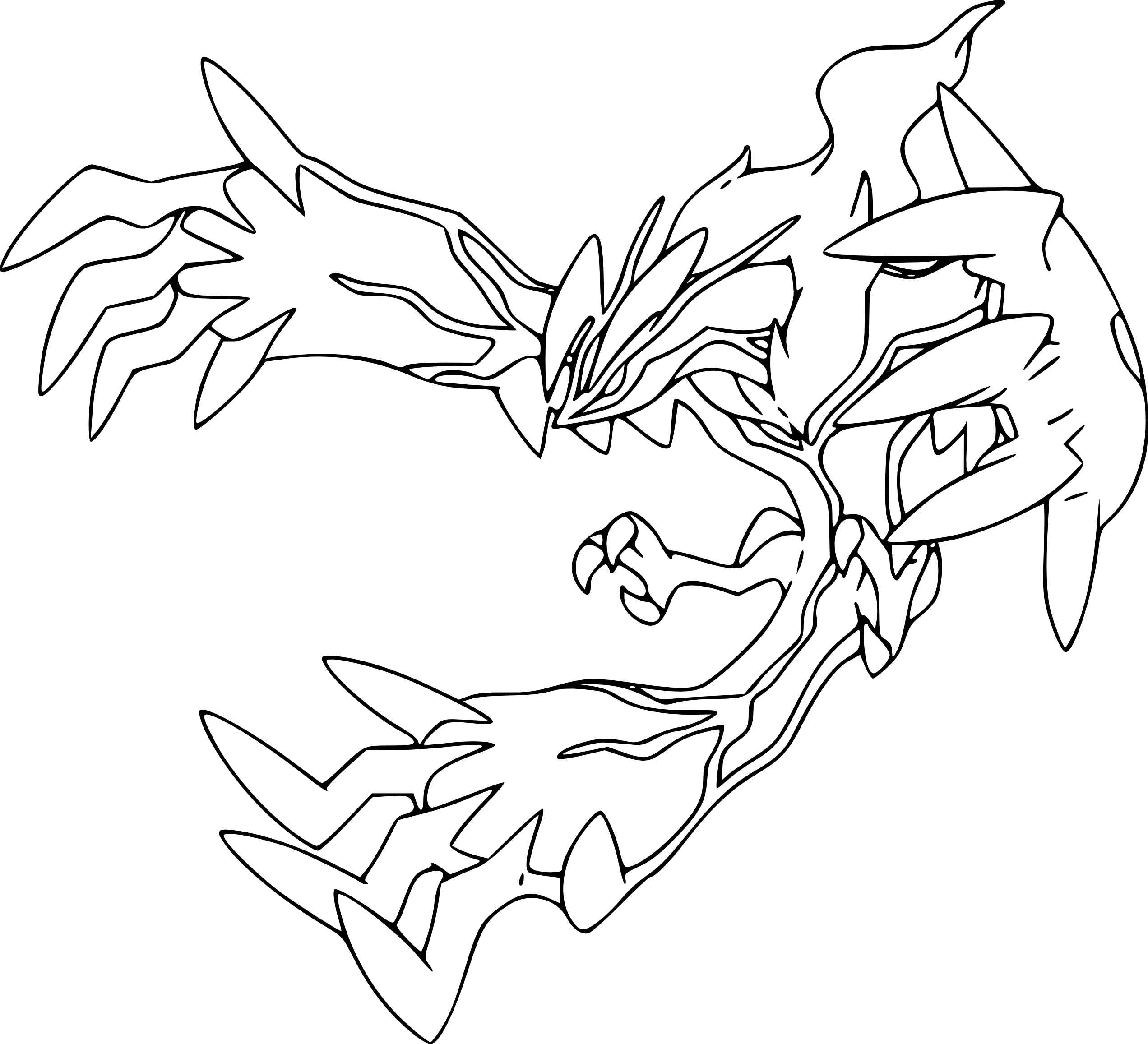 Coloriage Yveltal Pokemon À Imprimer avec Coloriage Pokémon,