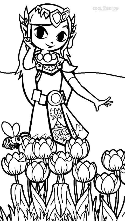 Coloriage Zelda À Imprimer Pour Les Enfants - Cp27542 concernant Y A Colorier