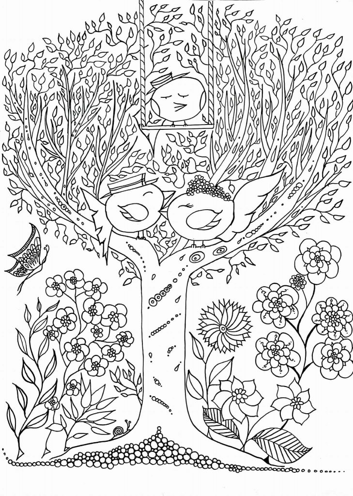 Coloriage Zen Adulte Les Zoziaux De Leen Margot À Imprimer dedans Dessin Zen