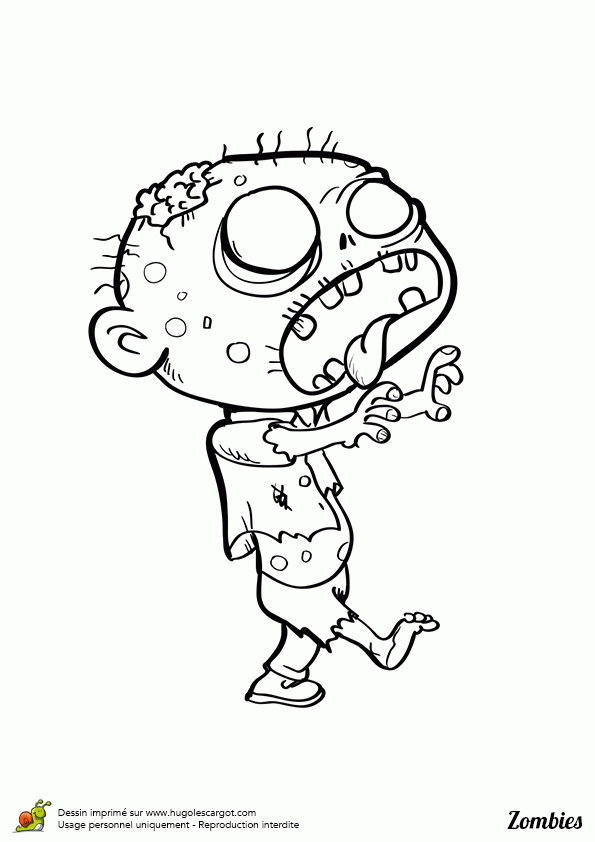 Coloriage Zombie Baby Sur Hugolescargot pour Dessin Zombie