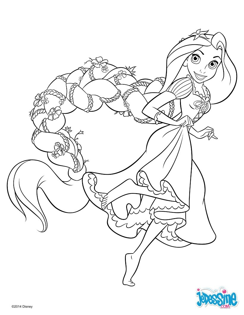 Coloriage204: Coloriage De Princesse Raiponce intérieur Coloriage De Raiponce,