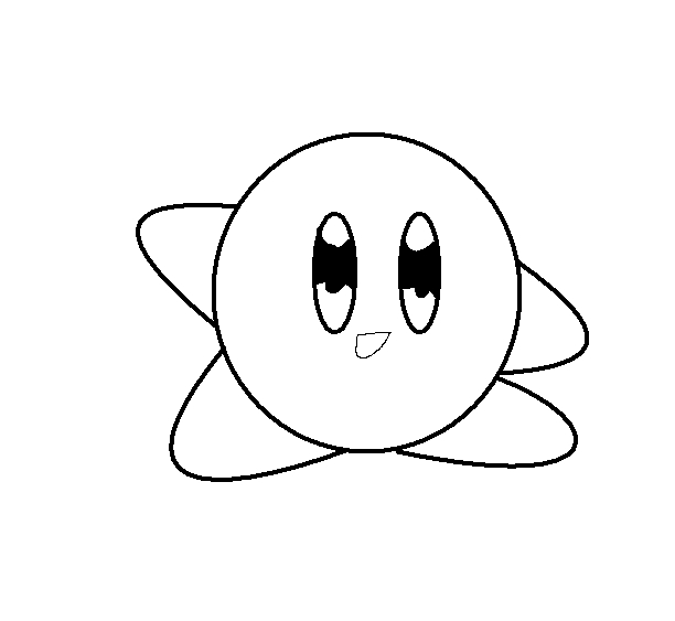 Coloriages À Imprimer : Kirby, Numéro : 262501 pour Coloriage Dessin Kirby