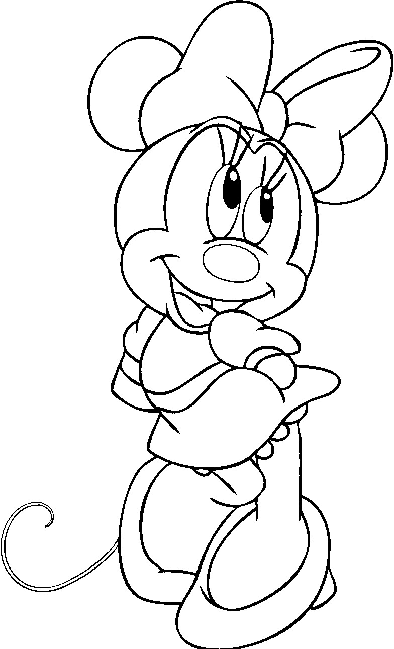Coloriages À Imprimer : Minnie Mouse, Numéro : 6077 tout Coloriage Minnie Mouse,
