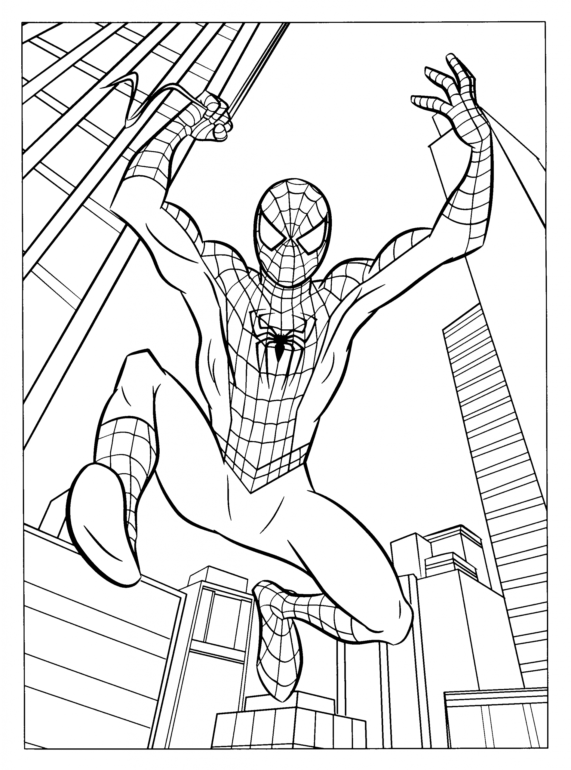 Coloriages À Imprimer : Spiderman, Numéro : 128037 destiné Coloriage Spiderman