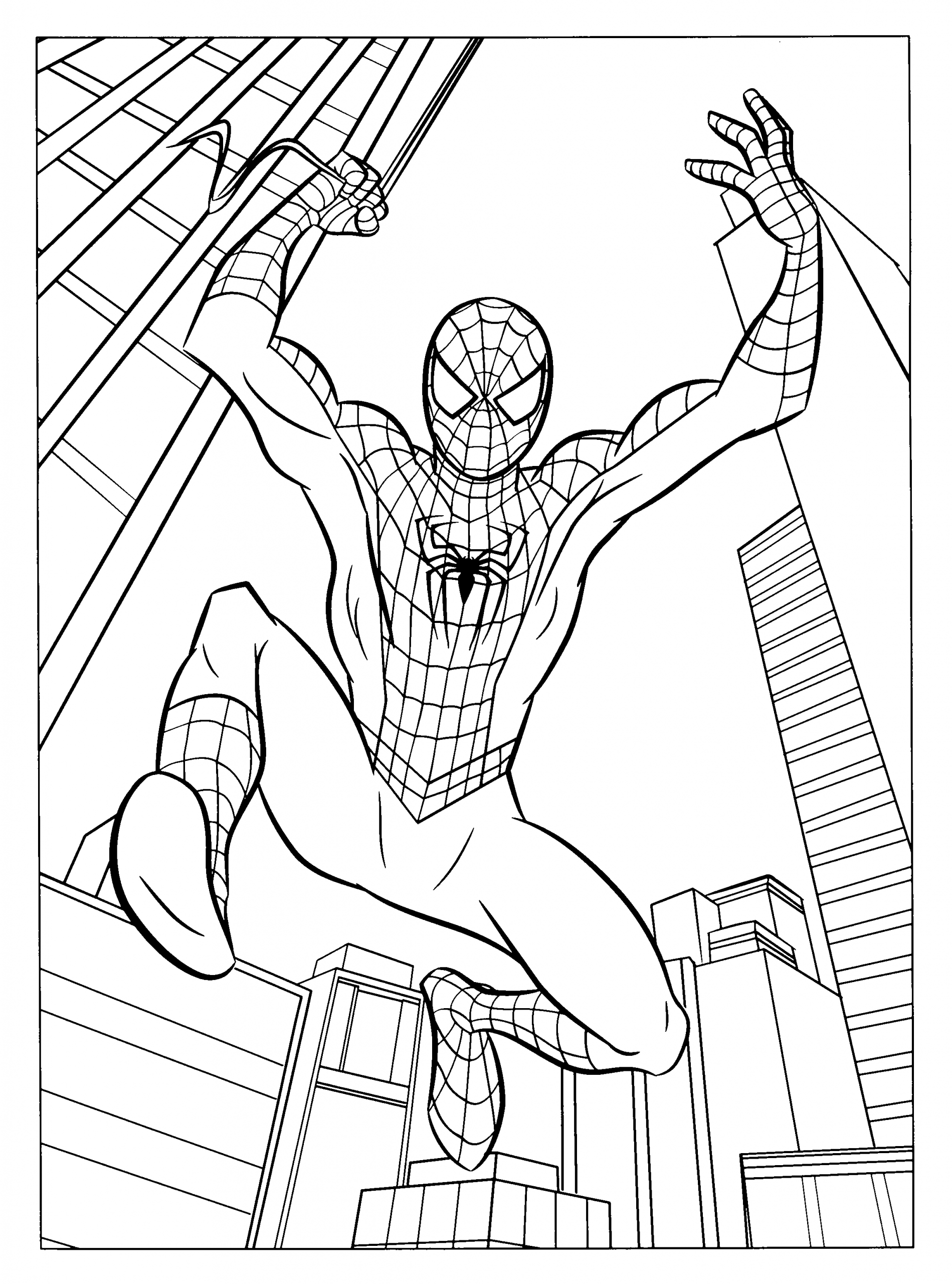 Coloriages À Imprimer : Spiderman, Numéro : 128037 pour Coloriage Spider-Man,