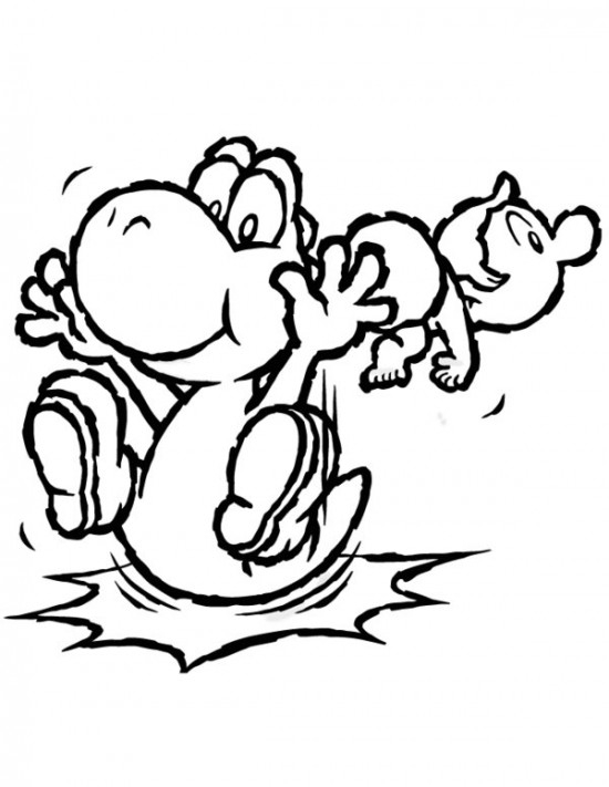 Coloriages À Imprimer : Yoshi, Numéro : 601933 encequiconcerne Coloriage Yoshi