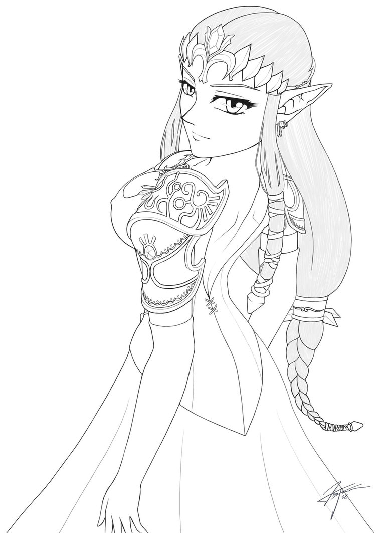 Coloriages À Imprimer : Zelda, Numéro : 97485571 avec Dessin Coloriage Zelda