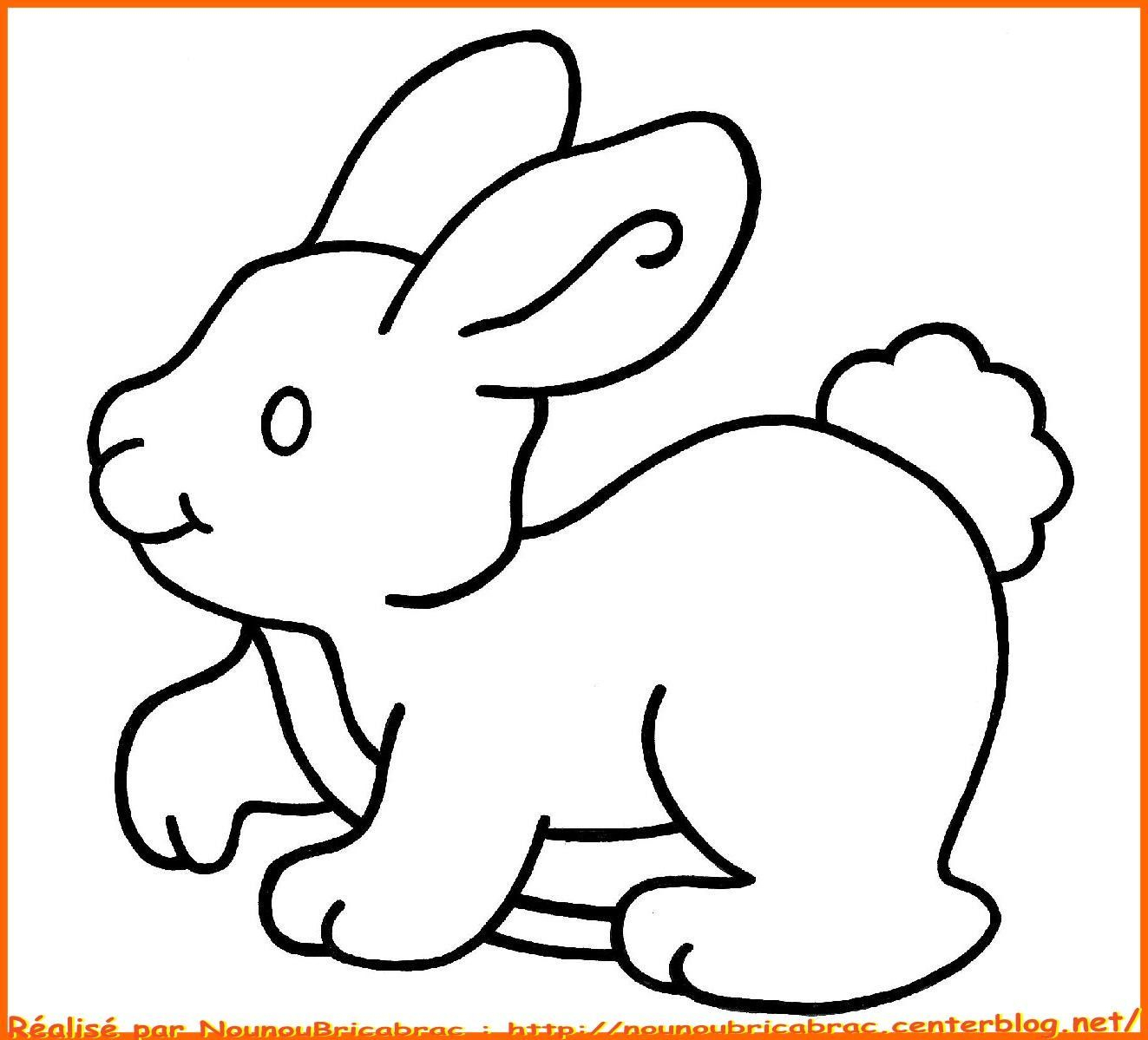 Coloriages Animaux - Page 3 encequiconcerne Coloriage Dessin Lapin