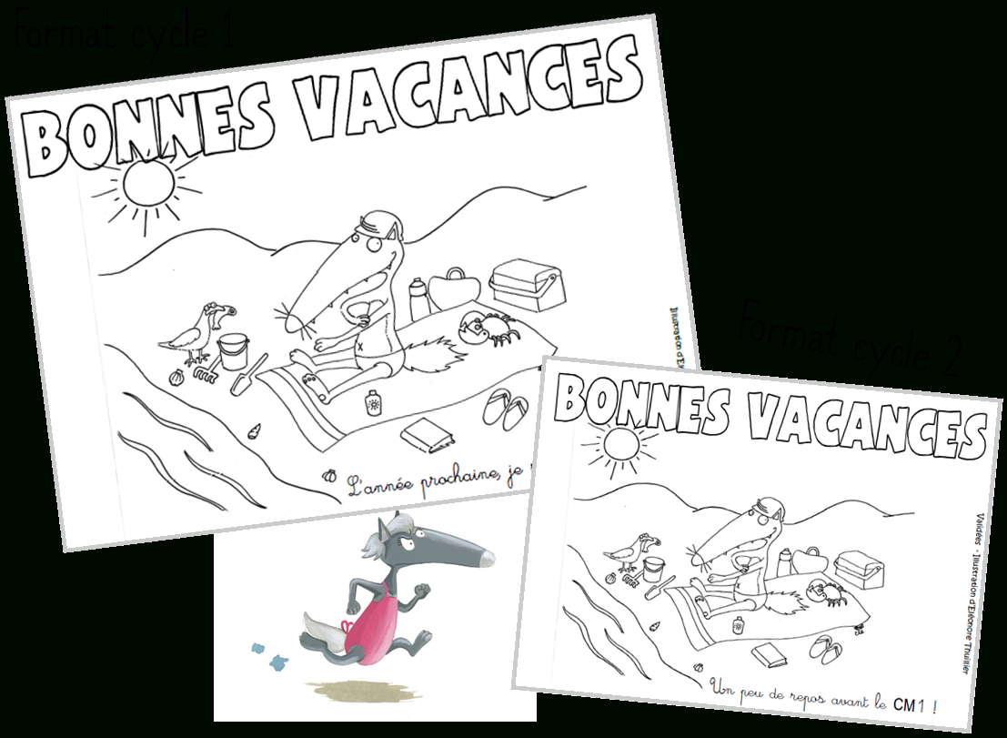 Coloriages Bonnes Vacances | Lupo destiné Coloriage Vacances