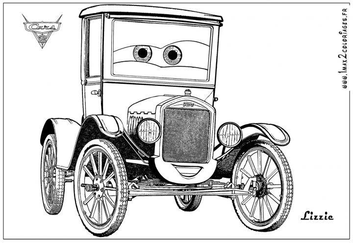 Coloriages Cars 2 - Lizzie Cars 2 - Coloriages Les Bagnoles 2 à Cars 2 Coloriage