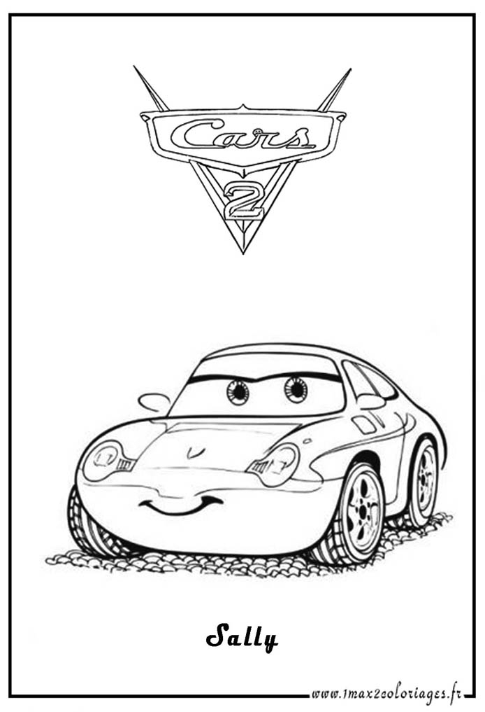 Coloriages Cars 2 - Sally Cars 2 - Coloriages Les Bagnoles 2 intérieur Coloriage Cars 2