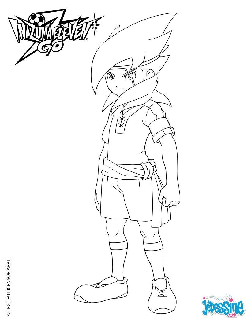 Coloriages Davy Johnes - Fr.hellokids encequiconcerne Coloriage Inazuma Eleven