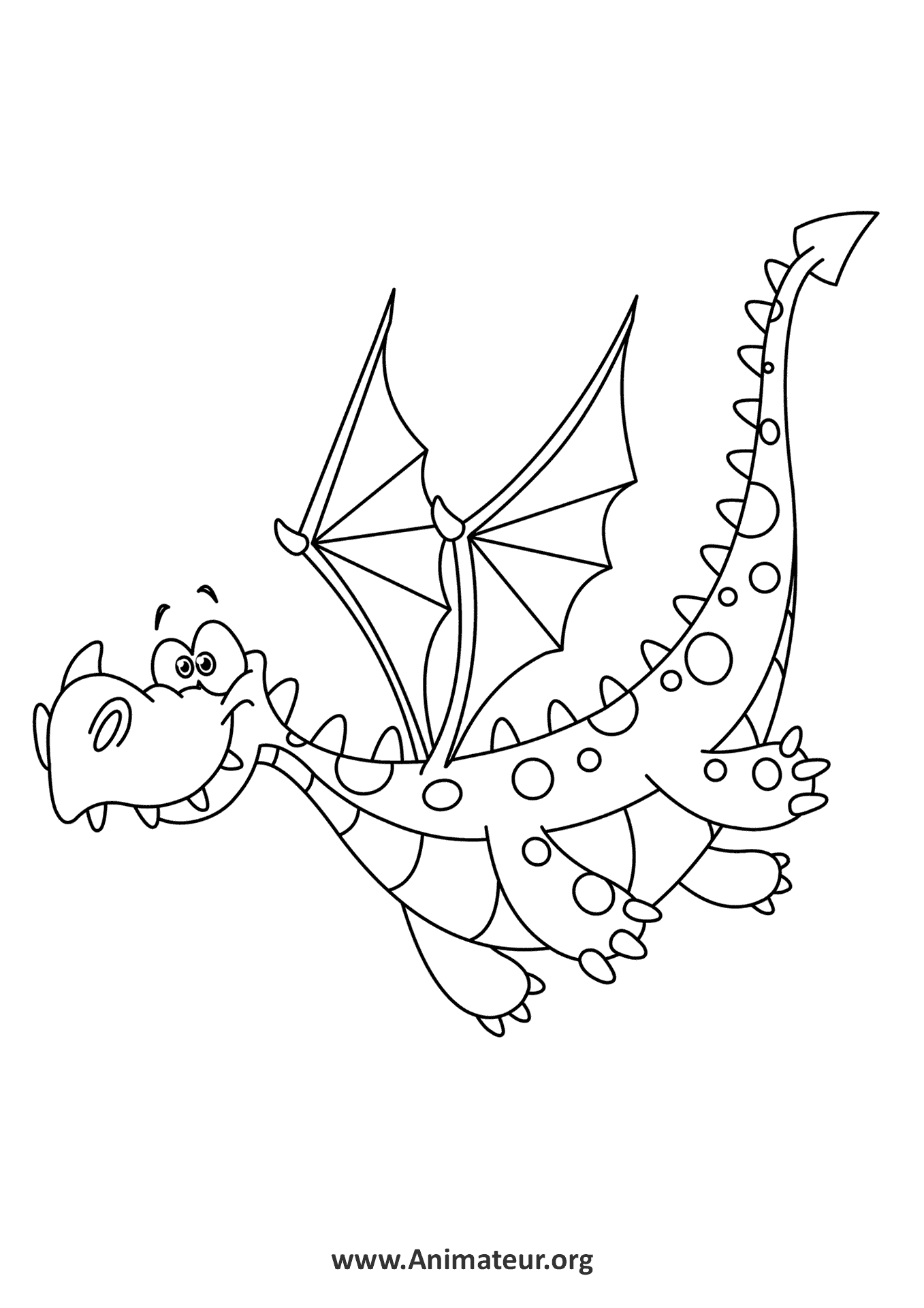 Coloriages De Dragons destiné Coloriage Dragon