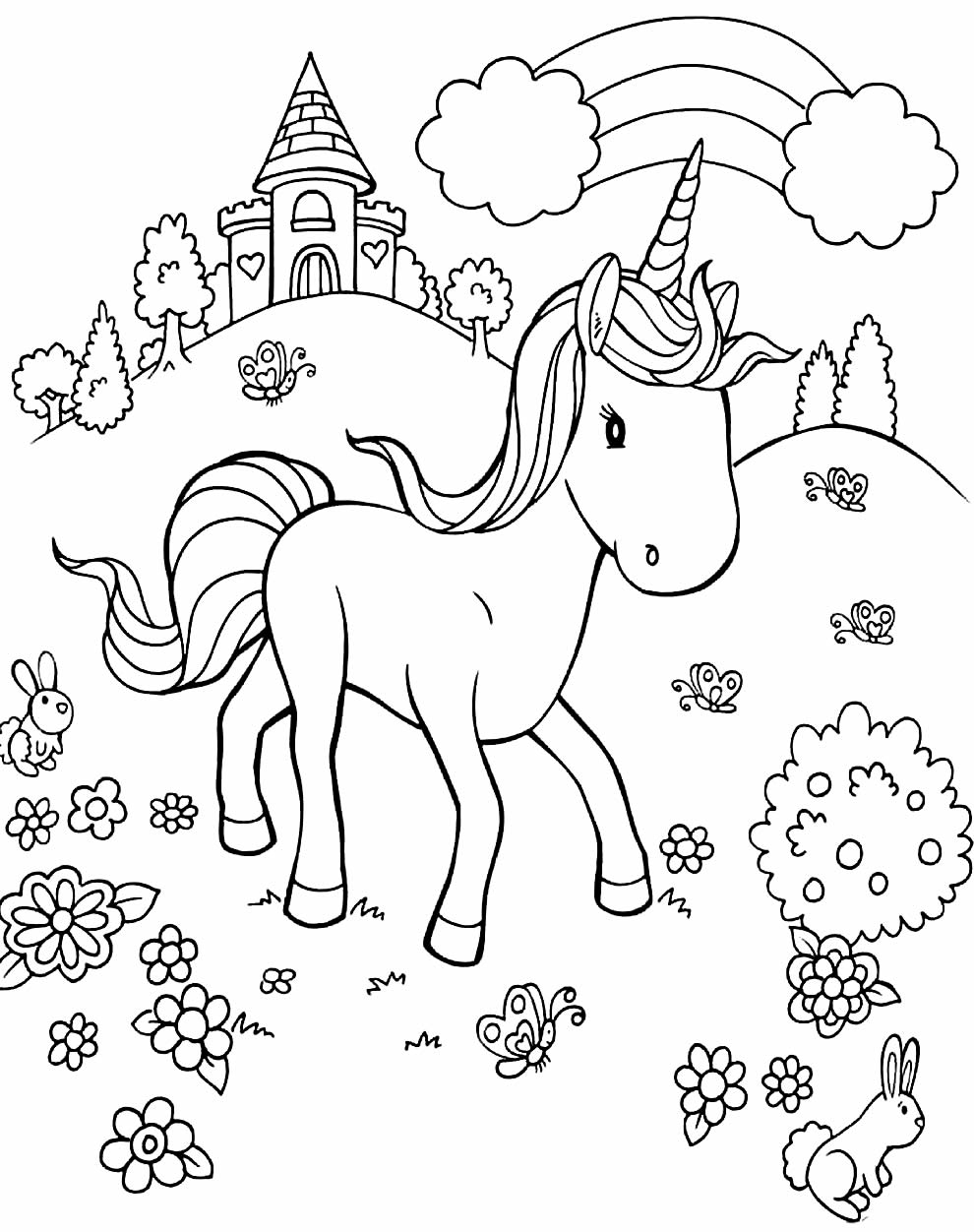 Coloriages De Licorne À Peindre Et Colorier - Maison Bonte à Coloriage Licorne 0 Imprimer