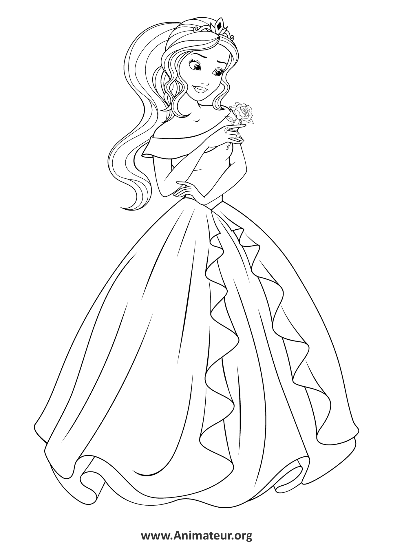 Coloriages De Princesses tout Coloriage R