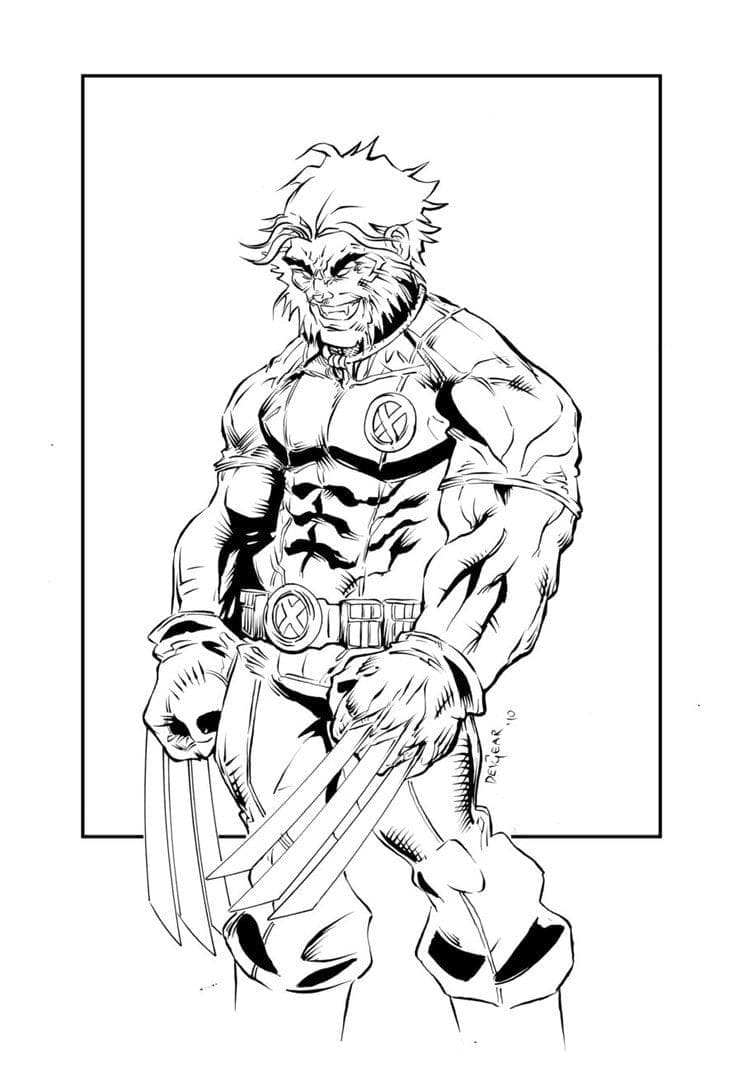 Coloriages De Wolverine. Imprimer Gratuitement Pour Enfants dedans Wolverine Dessin Coloriage