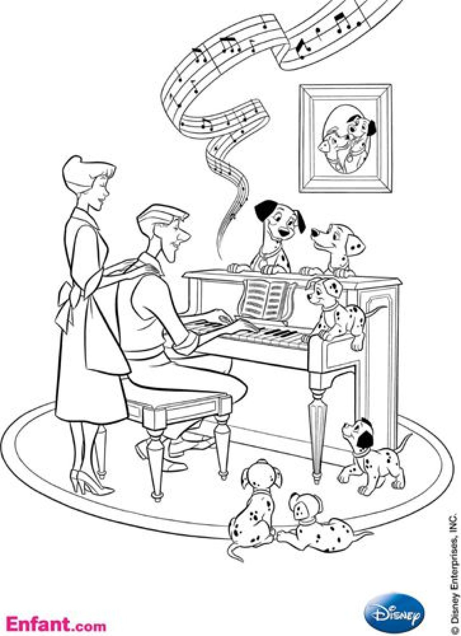 Coloriages Disney : Les 101 Dalmatiens avec Coloriage Disney