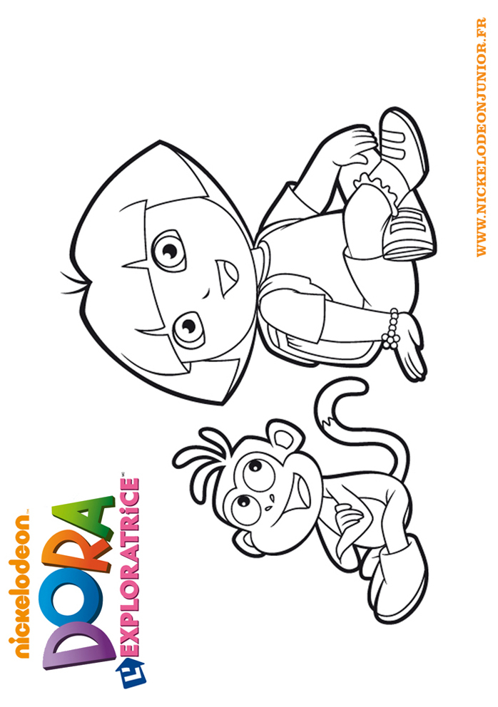 Coloriages Dora L&amp;#039;Exploratrice - Dora Et Babouche intérieur Coloriage Dora L&amp;amp;#039;Exploratrice