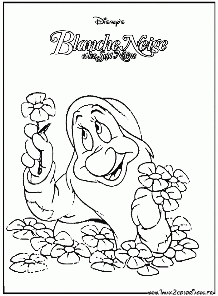 Coloriages Du Film D&amp;#039;Animation De Walt Disney : Blanche destiné Coloriage 7 Nains