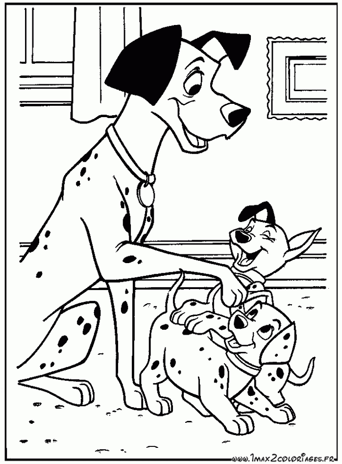 Coloriages Du Film D'Animation De Walt Disney : Les 101 à Coloriage 101 Dalmatiens