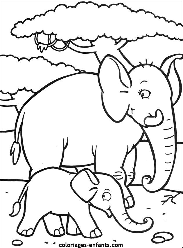 Coloriages-Elephants | Farm Animal Coloring Pages, Animal encequiconcerne Coloriage Kdp,