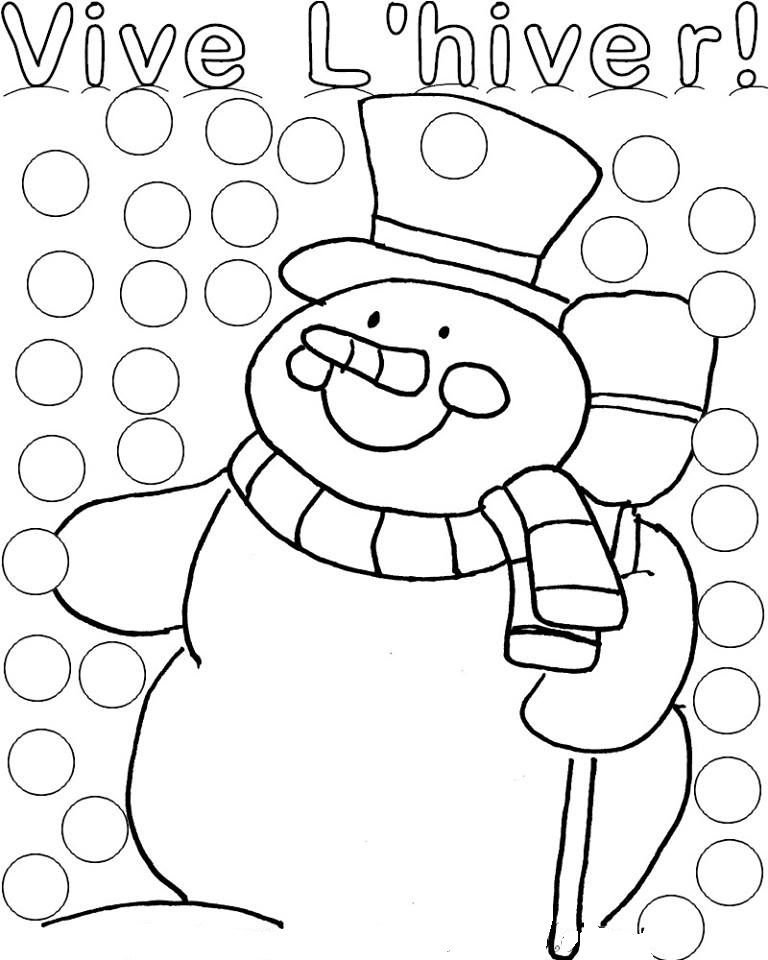 Coloriages Gommettes Noel avec Dessin Coloriage Hiver