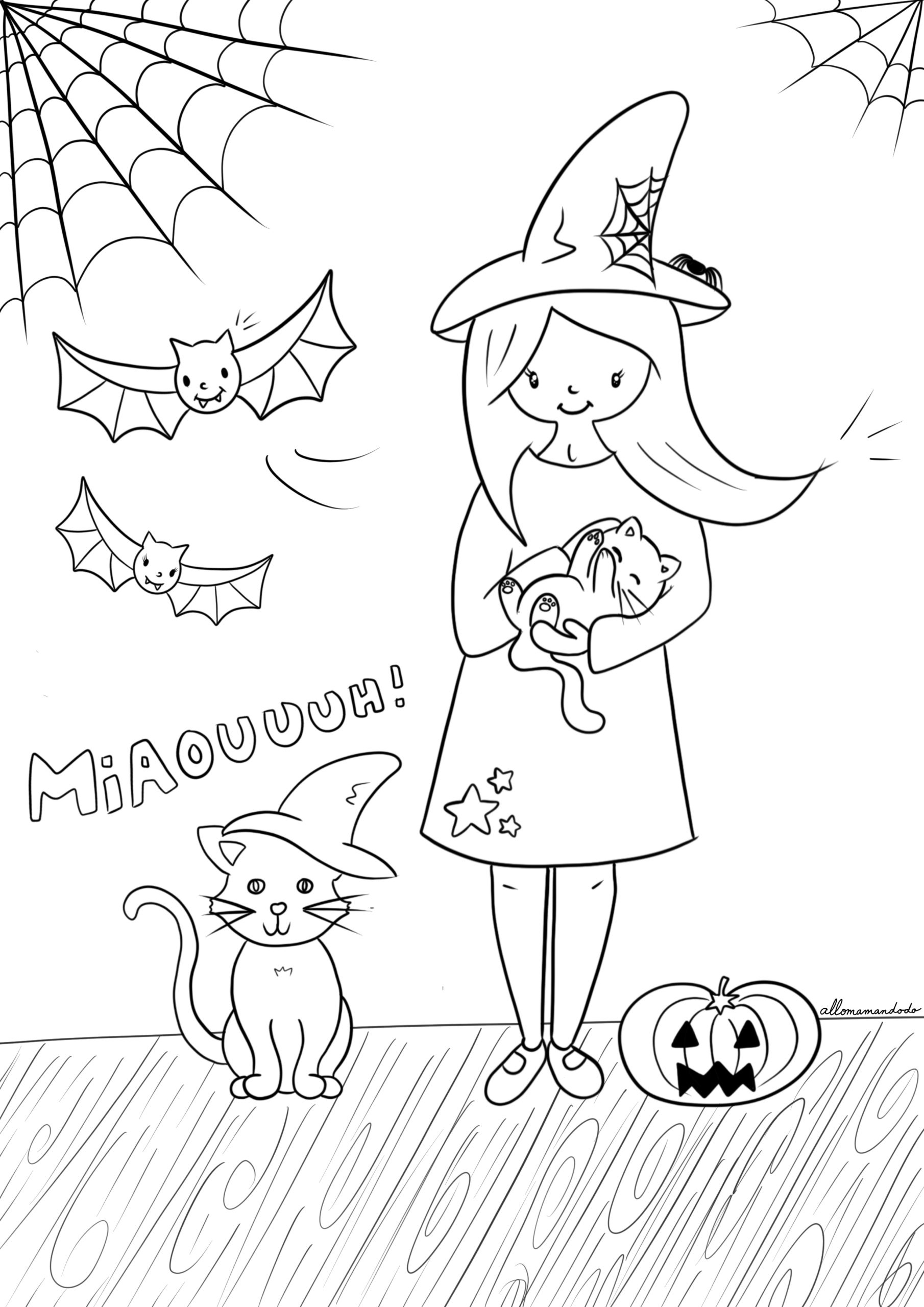 Coloriages Gratuits Pour Halloween! - Allo Maman Dodo avec Coloriage Halloween