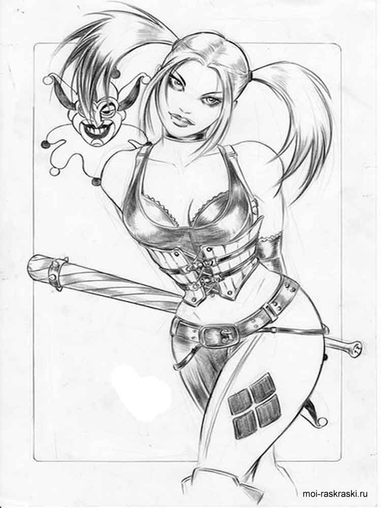 Coloriages Harley Quinn Gratuits À Imprimer Pour Les Enfants intérieur Coloriage Harley Quinn Dessin Animé