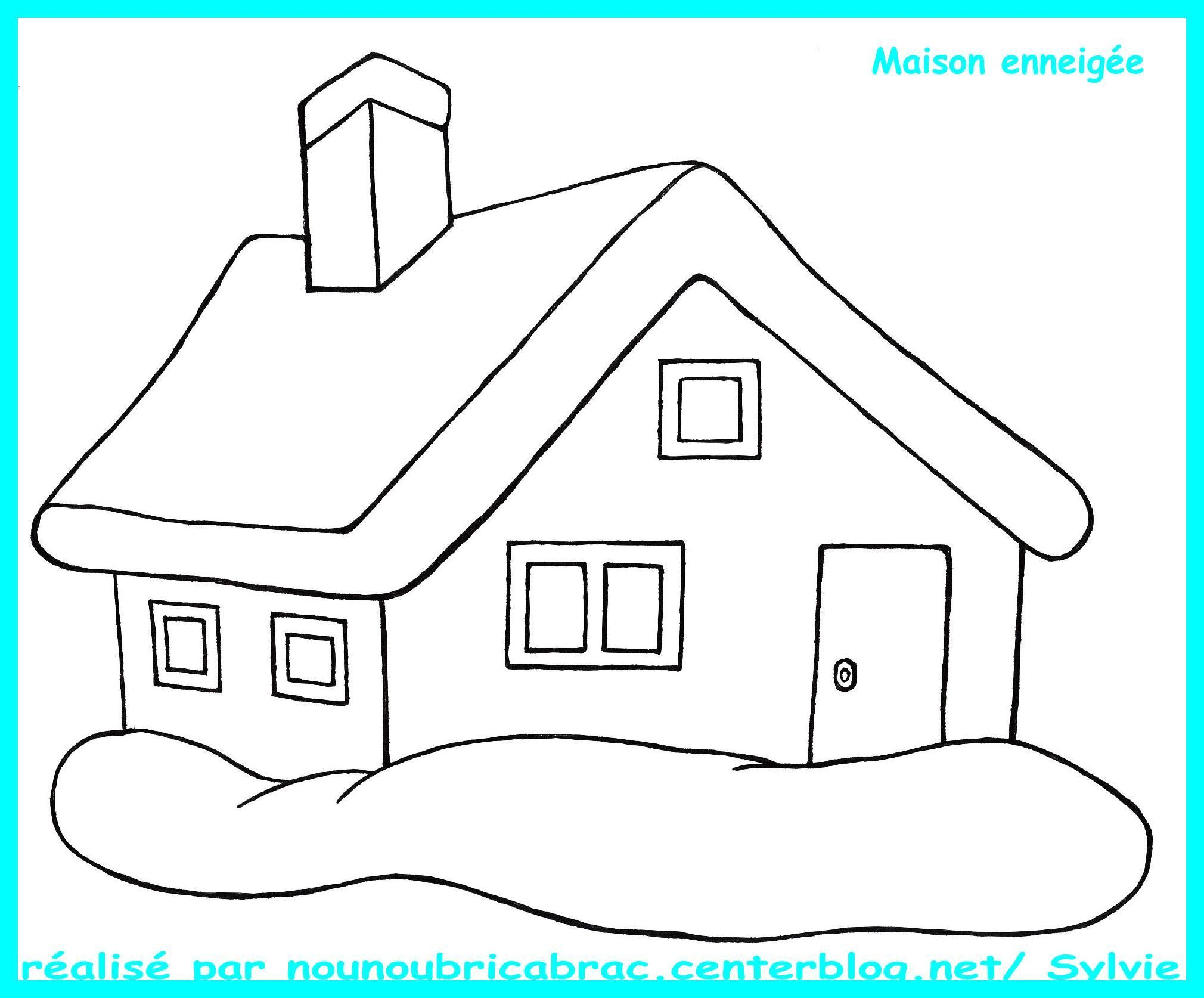 Coloriages Hiver Noel Nouvel An - Page 3 encequiconcerne Coloriage Dessin Maison