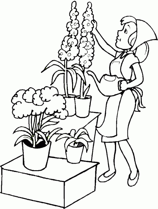 Coloriages Jardin destiné Coloriage Jardin