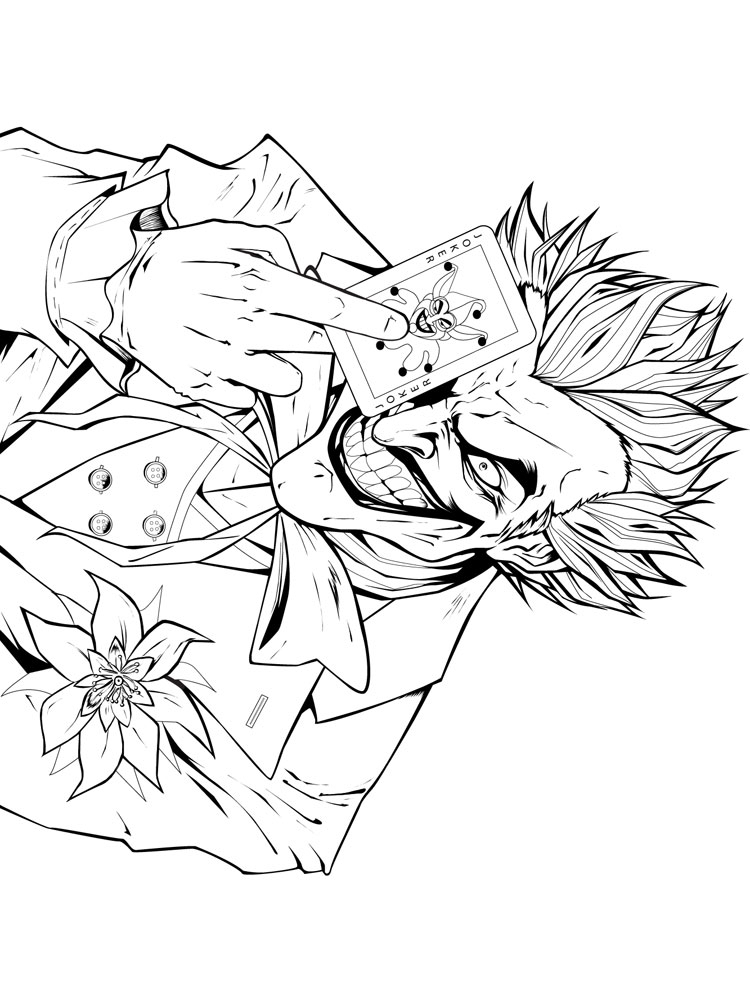 Coloriages Joker Gratuits À Télécharger Ou À Imprimer. Les dedans Coloriage Joker,