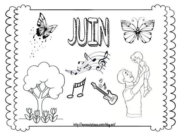 Coloriages Juin - Assistante Maternelle Argenteuil - Orgemont destiné Coloriage Juin