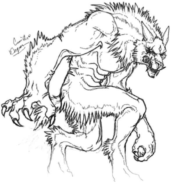 Coloriages Loup Garou (Personnages) - Album De Coloriages dedans Coloriage Lou^p