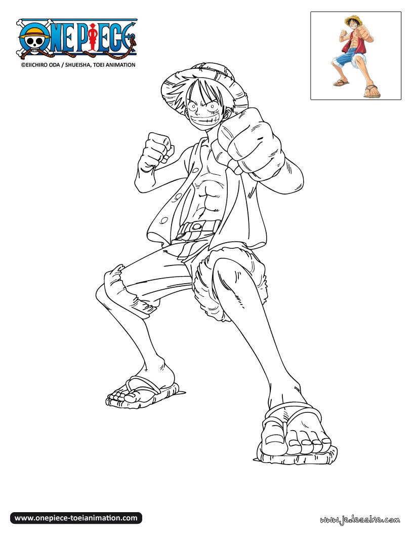 Coloriages Luffy À Colorier - Fr.hellokids à Coloriage Dessin Luffy