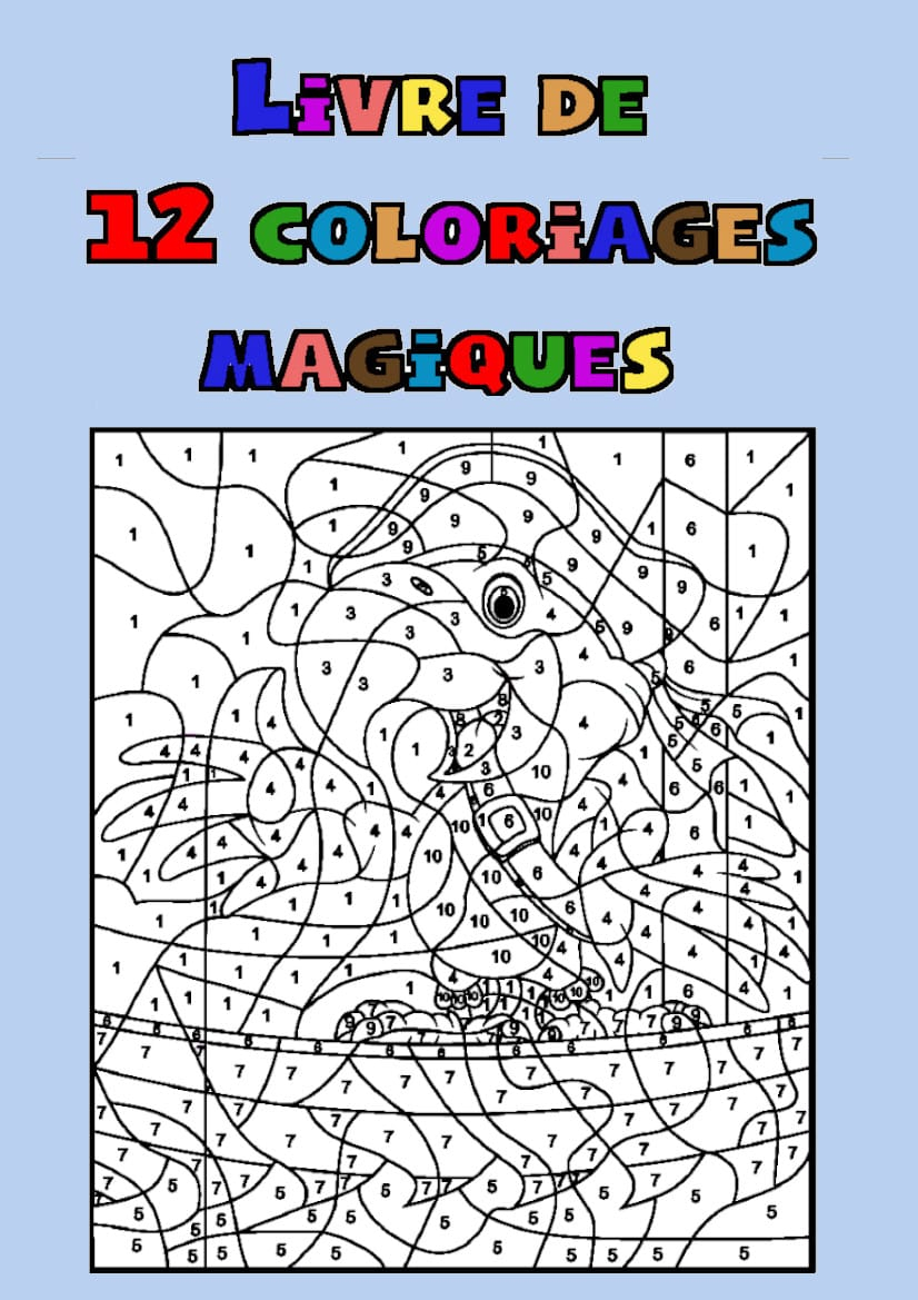 Coloriages Magiques Gratuits | 12 Images À Imprimer En 1 Clic intérieur Coloriage Magique 1 À 5